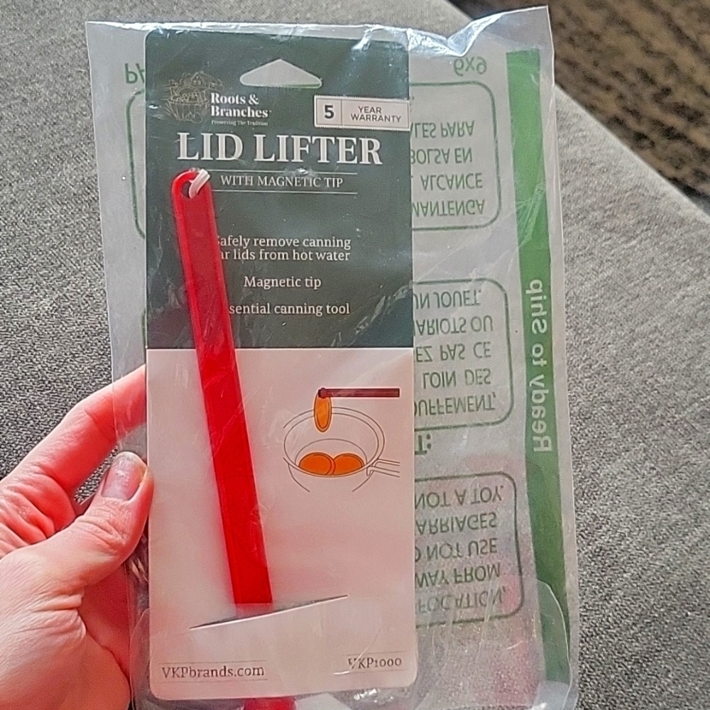 Roots & Branches Canning Lid Lifter with Magnetic Tip New